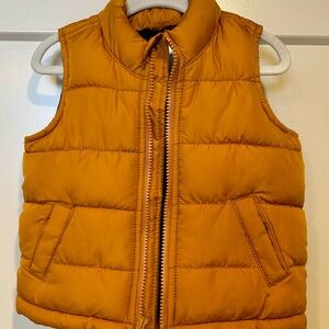 Old Navy Fleece Lined Puffer Vest in a Rust Colour